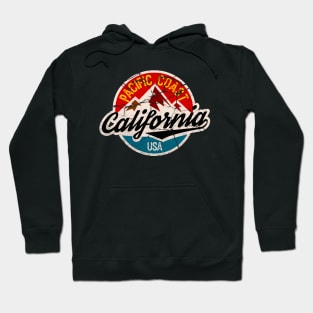 California badge distressed Hoodie